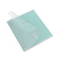 Тетрадь школьная ученическая с пластиковой обложкой на скобе ErichKrause Классика CoverPrо fizzy, бирюзовая, А5+, 12 листов, линейка