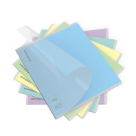 Тетрадь общая ученическая с пластиковой обложкой на скобе ErichKrause Классика CoverPrо fizzy, А5+, 96 листов, линейка_MIX-PACK