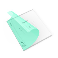 Тетрадь школьная ученическая с пластиковой обложкой на скобе ErichKrause Классика CoverPrо Vivid fizzy, бирюзовый, A5+, 18 листов, линейка