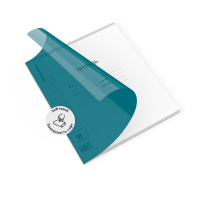 Тетрадь школьная ученическая с пластиковой обложкой на скобе ErichKrause Классика CoverPrо Reef soft, бирюзовый, А5+, 18 листов, кл.