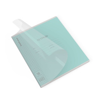 Тетрадь школьная ученическая с пластиковой обложкой на скобе ErichKrause Классика CoverPrо fizzy, бирюзовая, А5+, 18 листов, клетка