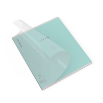 Тетрадь школьная ученическая с пластиковой обложкой на скобе ErichKrause Классика CoverPrо fizzy, бирюзовая, А5+, 18 листов, линейка