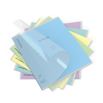 Тетрадь школьная ученическая с пластиковой обложкой на скобе ErichKrause Классика CoverPrо glossy, А5+, 24 л, клетка_MIX-PACK