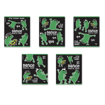 Тетрадь общая ученическая с пластиковой обложкой на скобе ErichKrause DJ Frog, А5+, 48 листов, клетка_MIX-PACK