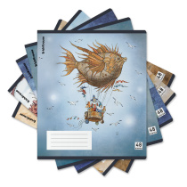 Тетрадь общая ученическая с пластиковой обложкой на скобе ErichKrause Волшебное путешествие, А5+, 48 листов, клетка_MIX-PACK