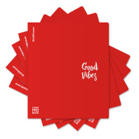 Тетрадь общая ученическая с пластиковой обложкой на скобе ErichKrause Words, красный, А5+, 48 листов, клетка_MIX-PACK Тетрадь общая ученическая с пластиковой обложкой на скобе ErichKrause Words, красный, А5+, 48 листов, клетка_MIX-PACK