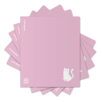 Тетрадь общая ученическая с пластиковой обложкой на скобе ErichKrause Brave cats, фиолетовый, А5+, 48 листов, клетка_MIX-PACK