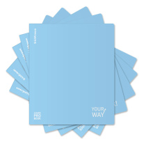 Тетрадь общая ученическая с пластиковой обложкой на скобе ErichKrause Symbol, голубой, А5+, 48 листов, клетка_MIX-PACK