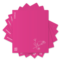 Тетрадь общая ученическая с пластиковой обложкой на скобе ErichKrause Silhouette, розовый, А5+, 48 листов, клетка_MIX-PACK