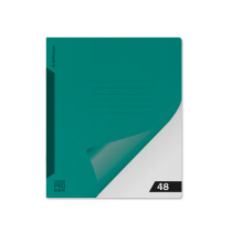 Тетрадь общая ученическая с пластиковой обложкой на скобе ErichKrause CoverProBook Reef matt, бирюзовый, А5+, 48 листов, клетка