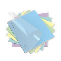 Тетрадь общая ученическая с пластиковой обложкой на скобе ErichKrause Классика CoverPrо glossy, А5+, 48 л, линейка_MIX-PACK