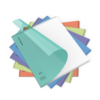 Тетрадь общая ученическая с пластиковой обложкой на скобе ErichKrause Классика CoverPro matt, Pulse, А5+, 48 листов, линейка_MIX-PACK Тетрадь общая ученическая с пластиковой обложкой на скобе ErichKrause Классика CoverPro matt, Pulse, А5+, 48 листов, линейка_MIX-PACK