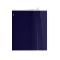 Тетрадь общая ученическая с пластиковой обложкой на скобе ErichKrause CoverPrо fizzy, Stormy, индиго, А5+, 48 листов, клетка