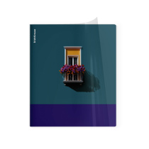 Тетрадь общая ученическая с пластиковой обложкой на скобе ErichKrause CoverPrо fizzy, Emerald Frame, А5+, 48 листов, клетка