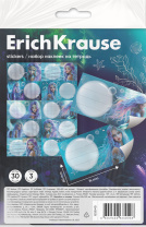 Наклейки на тетрадь ErichKrause Aquamarine, 3 листа, в пакете с европодвесом