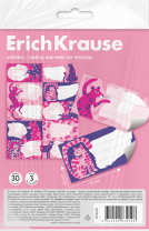 Наклейки на тетрадь ErichKrause Pinna Kotta, 3 листа, в пакете с европодвесом