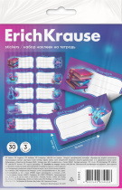 Наклейки на тетрадь ErichKrause Аквамарин, 3 листа, в пакете с европодвесом (Израиль)