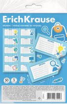 Наклейки на тетрадь ErichKrause Культ еды, 3 листа, в пакете с европодвесом (Израиль)