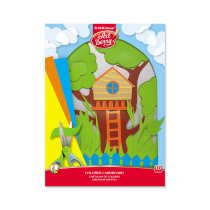 Цветной картон мелованный в папке ArtBerry®, А4, 10 листов,10 цветов, игрушка-набор для детского творчества