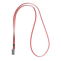 Лента для бейджа ErichKrause 42 см, металлический клип, красный (в пакете)