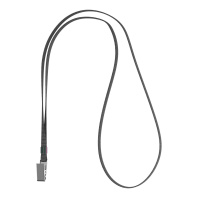 Лента для бейджа ErichKrause 42 см, металлический клип, серый (в пакете)