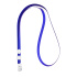 Лента для бейджа ErichKrause 38 см, пластиковый клип, синий (в пакете)