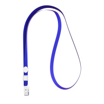 Лента для бейджа ErichKrause 38 см, пластиковый клип, синий (в пакете)