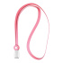 Лента для бейджа ErichKrause Pastel, силиконовая, 40 см, розовый (в пакете)