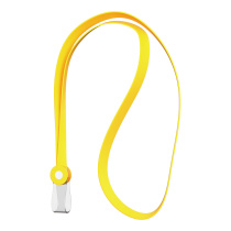 Лента для бейджа ErichKrause Neon, силиконовая, 40 см, желтый (в пакете)