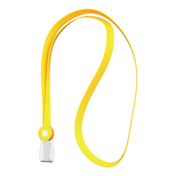 Лента для бейджа ErichKrause Neon, силиконовая, 40 см, желтый (в пакете)