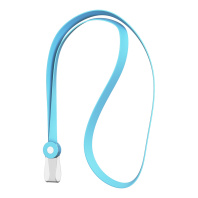 Лента для бейджа ErichKrause Pastel, силиконовая, 40 см, голубой (в пакете)