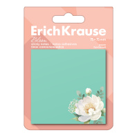 Блок самоклеящийся бумажный ErichKrause Pastel Bloom, 75х75 мм, 50 листов