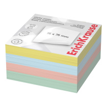 Блок самоклеящийся бумажный ErichKrause 75х75 мм, 400 листов, 4 цвета