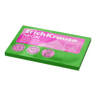 Блок самоклеящийся бумажный ErichKrause Neon, 75х50 мм, 100 листов, зеленый
