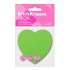 Блок самоклеящийся бумажный ErichKrause Heart Neon, 50 листов, зеленый