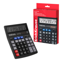 Калькулятор настольный 12-разрядов ErichKrause DC-777-12N Classic, черный (в коробке по 1 шт.)
