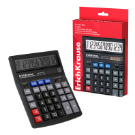 Калькулятор настольный 12-разрядов ErichKrause DC-777-12N Classic, черный (в коробке по 1 шт.) Калькулятор настольный 12-разрядов ErichKrause DC-777-12N Classic, черный (в коробке по 1 шт.)