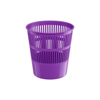 Корзина для бумаг сетчатая пластиковая ErichKrause Vivid, 9л, фиолетовый Корзина для бумаг сетчатая пластиковая ErichKrause Vivid, 9л, фиолетовый