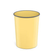 Корзина для бумаг литая пластиковая ErichKrause® Iris, 13.5л, желтая