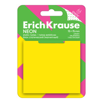 Блок статический (магнитный) ErichKrause Neon, 75х75, 50 листов, желтый