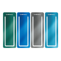 Набор из 4 закладок пластиковых ErichKrause Matt Ice Metallic, прямоугольные, ассорти (12 наборов в пакете)