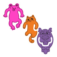 Набор из 3 закладок пластиковых ErichKrause Soft Caribbean Sunset, фигурные, ассорти (12 наборов в пакете)