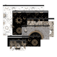 Набор из 6 zip-пакетов пластиковых ErichKrause® Magic Sky, ассорти (A4, B5, C6, Travel, 230x70mm, Card Size)