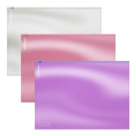 Zip-пакет пластиковый ErichKrause Glossy Candy, A4, полупрозрачный, ассорти (в пакете по 12 шт.)