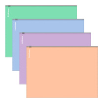 Zip-пакет пластиковый ErichKrause Matt Pastel Bloom, A4, непрозрачный, ассорти (в пакете по 12 шт.)