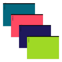 Zip-пакет пластиковый ErichKrause Matt Reef, A5+, непрозрачный, ассорти (в пакете по 12 шт.)