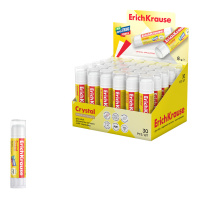 Клей-карандаш ErichKrause Crystal, повышенной прозрачности, 8г (в коробке-дисплее по 30 шт.)