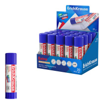 Клей-карандаш ErichKrause Extra, 21г (в коробке-дисплее по 20 шт.)