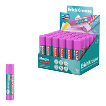 Клей-карандаш ErichKrause Magic, обесцвечивающийся после нанесения, 8г (в коробке-дисплее по 30 шт.)