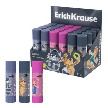 Клей-карандаш ErichKrause EasyStick Простоквашино, 13г, ассорти (в коробке-дисплее по 24 шт.)